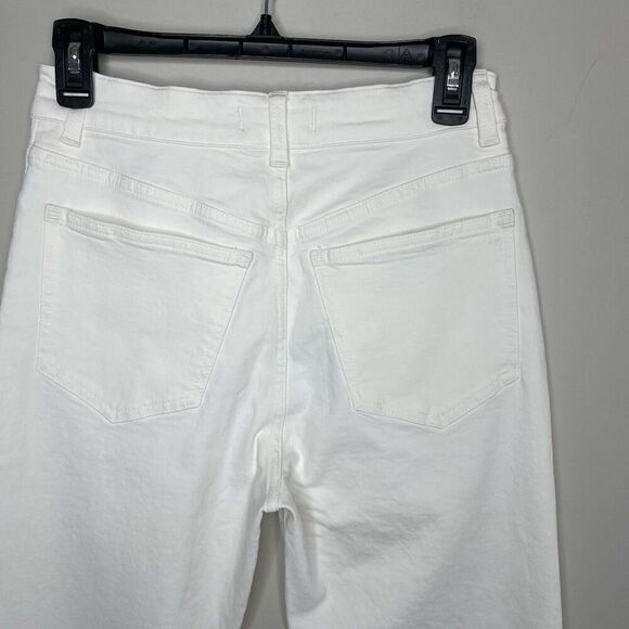MADEWELL Jeans Women 25 The '90s Straight Crop Ivory NEW Raw Hem NQ179 - Picture 8 of 13